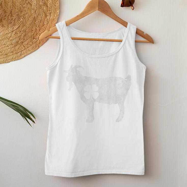 Vintage St Patricks Day Funny Goat Irish Llama Shamrock Gift Women Tank Top Basic Casual Daily Weekend Graphic Personalized Gifts