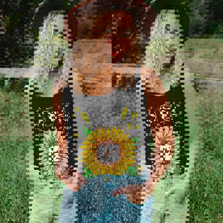 12Th Birthday Girl Sunflower 12 Year Old Sunflower Party Women Tank Top Basic Casual Daily Weekend Graphic Gifts for Her