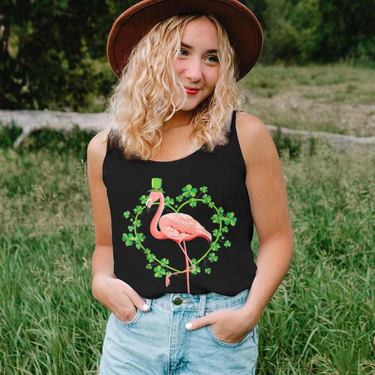 Irish Flamingo Green Saint Patrick Day 2022 Lucky St Pattys Women Tank Top Basic Casual Daily Weekend Graphic Gifts for Her