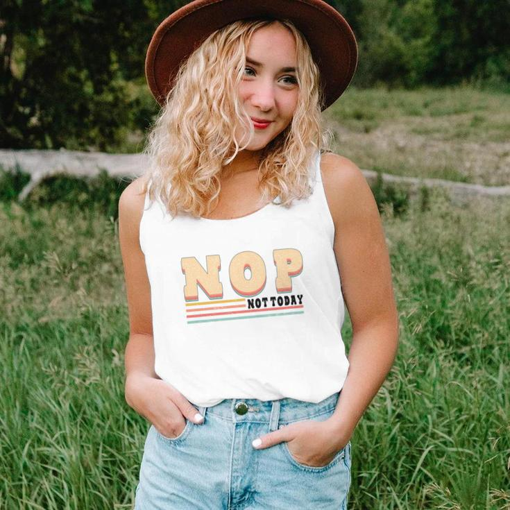 Nop Not Today Retro Vintage Custom Women Tank Top Basic Casual Daily Weekend Graphic Gifts for Her