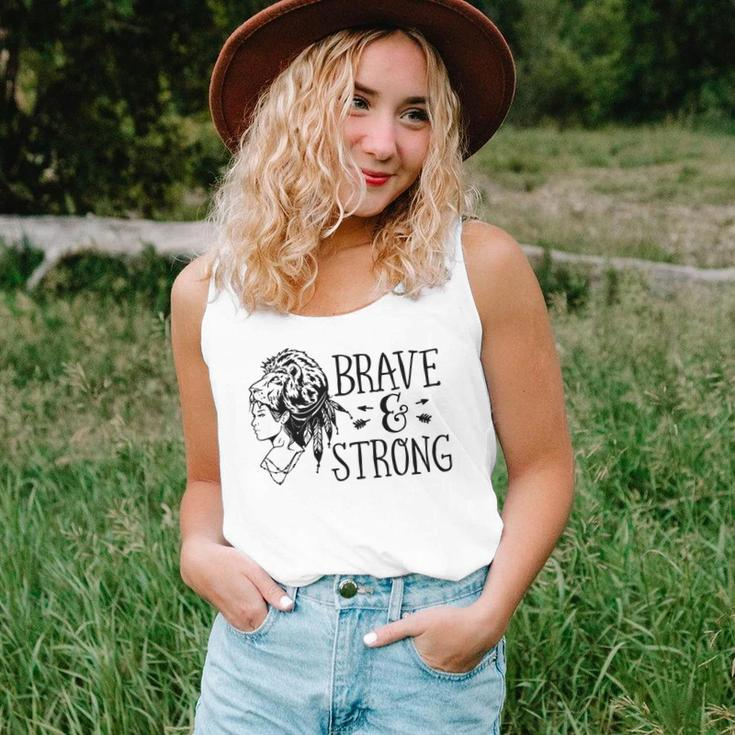 Strong Woman Brave And Strong Black Design Women Tank Top Basic Casual Daily Weekend Graphic Gifts for Her