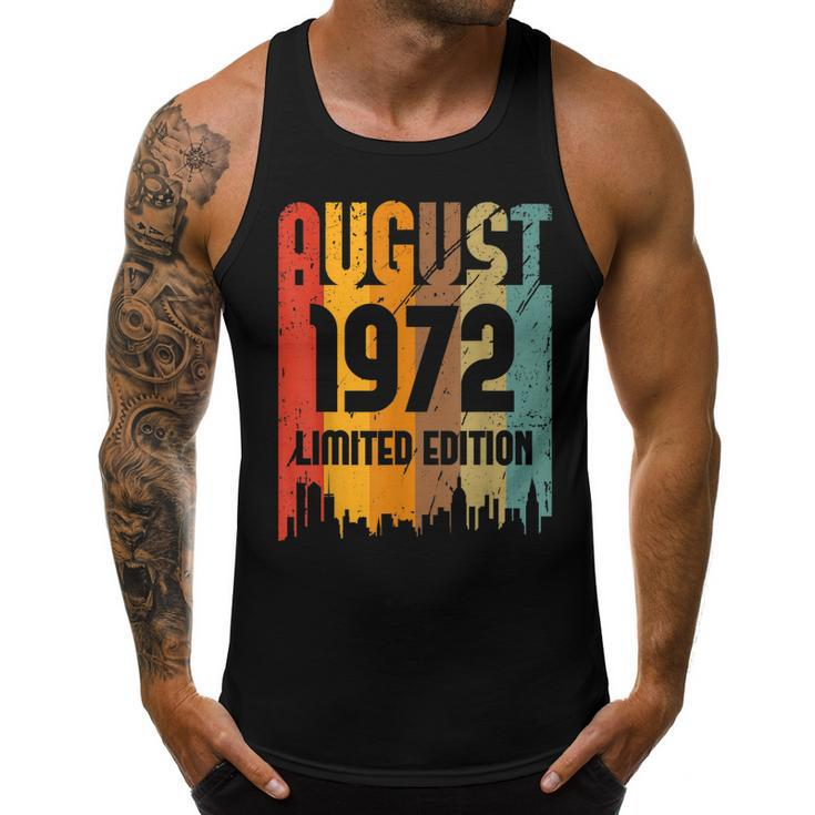 50 Years Old Vintage Awesome Since August 1972 50Th Birthday  Men Tank Top Daily Basic Casual Graphic
