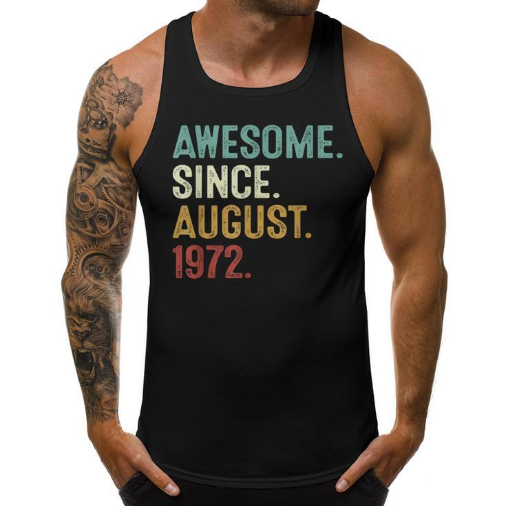 Awesome Since August 1972  50 Years Old 50Th Birthday  Men Tank Top Daily Basic Casual Graphic