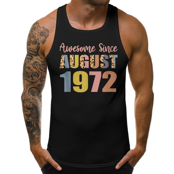 Awesome Since August 1972 50 Years Old 50Th Birthday  V2 Men Tank Top Daily Basic Casual Graphic