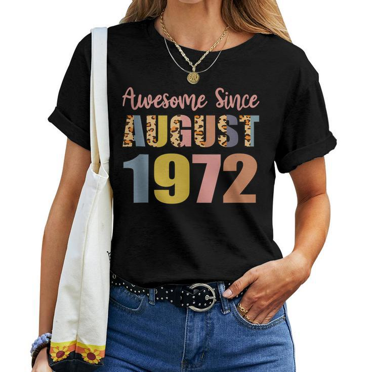 Awesome Since August 1972 50 Years Old 50Th Birthday V2 Women T-shirt