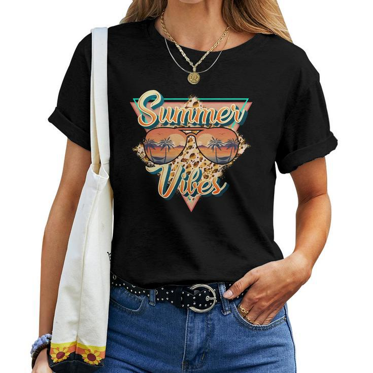 Boho Vintage Summer Vibes Custom Women T-shirt