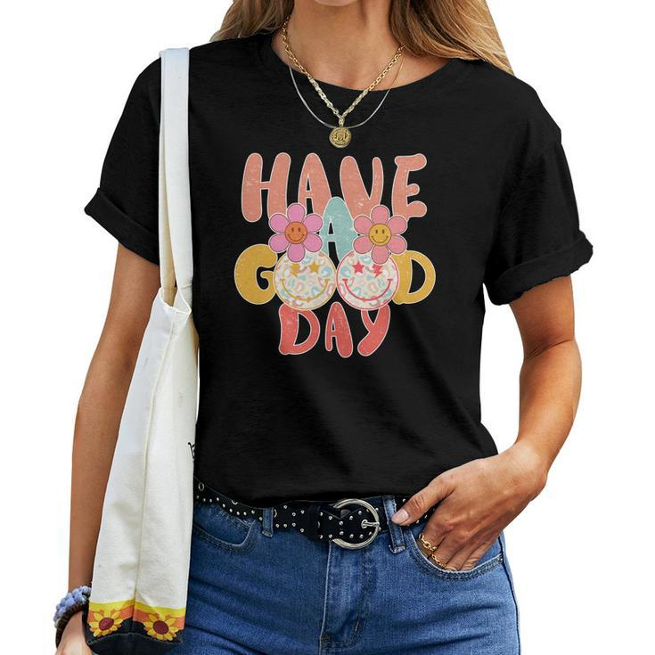 Have A Good Day Be Positive Retro Vintage Women T-shirt