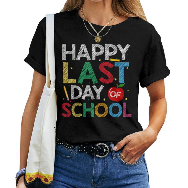 Happy Last Day Of School End Of Year Teacher Student Women T-shirt
