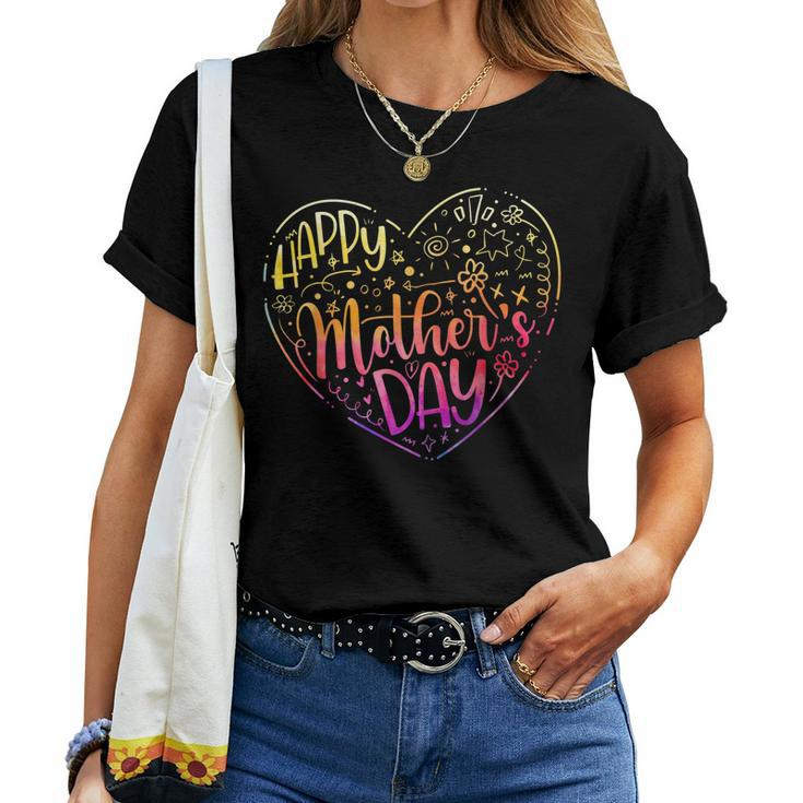 Happy With Tie-Dye Heart Women T-shirt