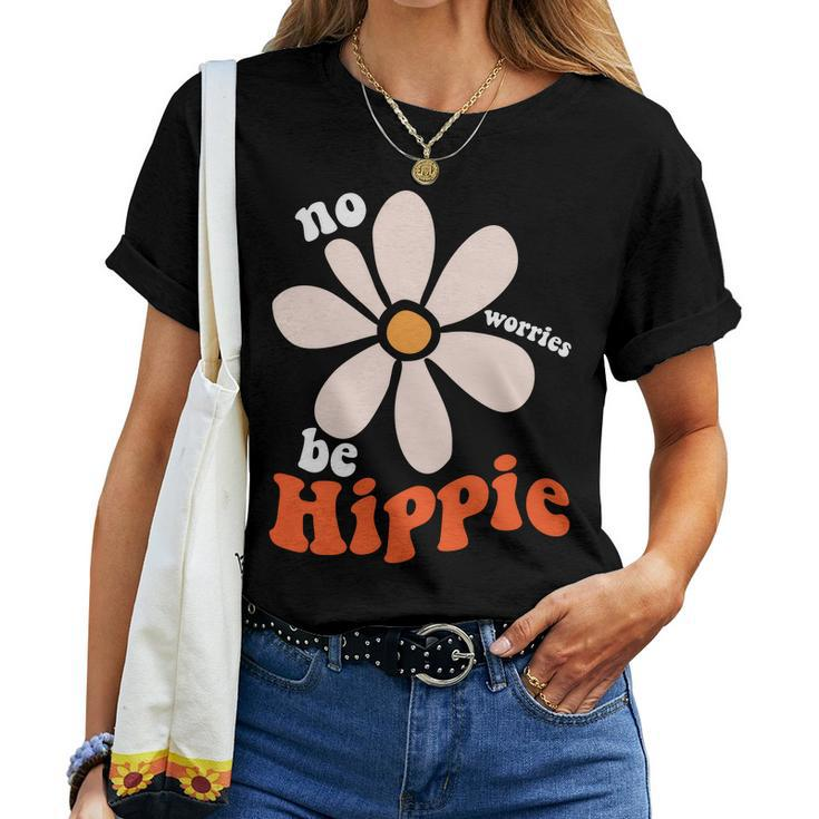 Hippie No Worries Be Hippie Cute Design Women T-shirt