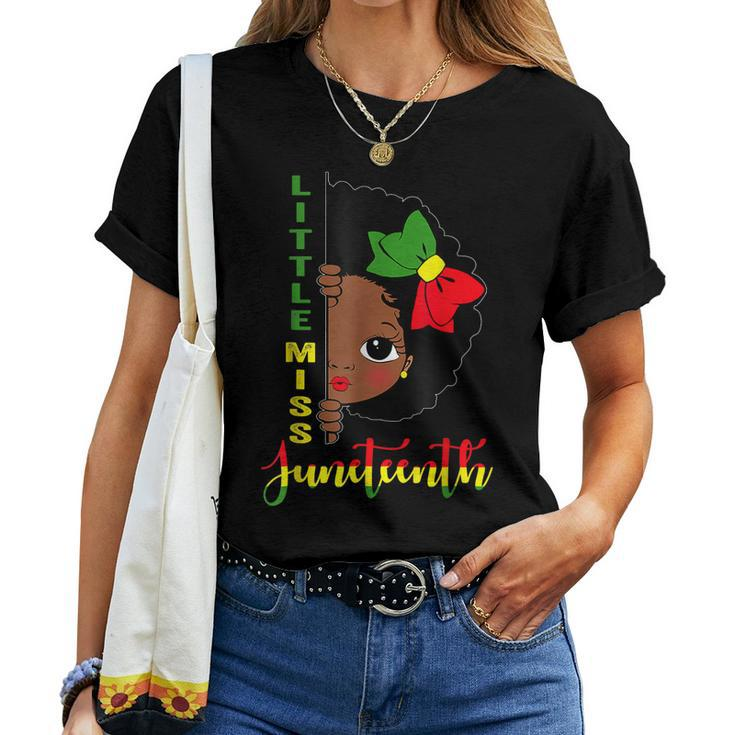 Little Miss Junenth Girl Toddler Black History Month Women T-shirt