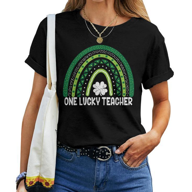 One Lucky Teacher Rainbow St Patrick’S Day Women T-shirt