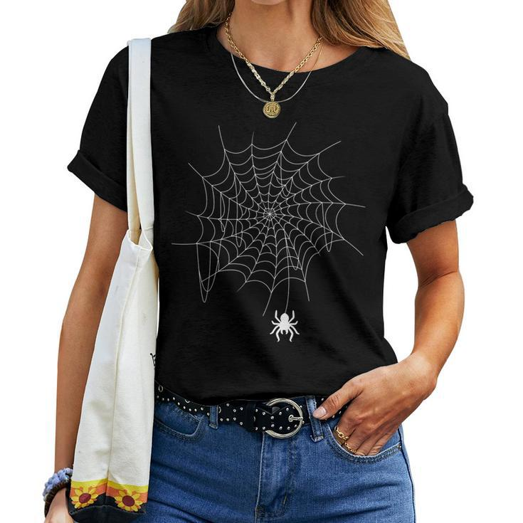 Spider Web Lazy Diy Halloween Costume Spooky Insect Women T-shirt