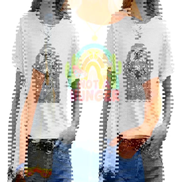 Boho Vintage Not A Hunger Cactus Retro Women T-shirt
