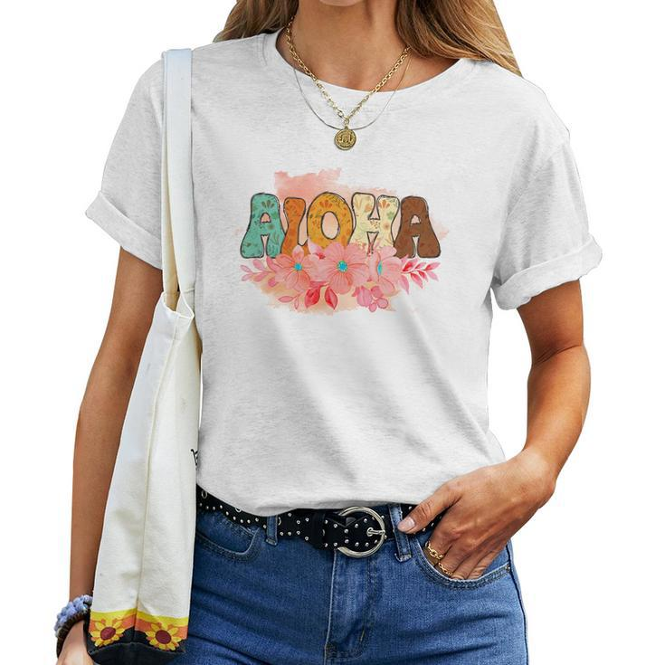 Boho Vintage Retro Summer Aloha Custom Women T-shirt