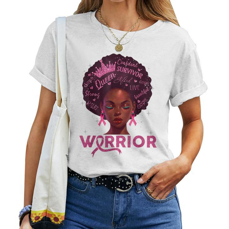 Breast Cancer Awareness Warrior Fighter Pink Ribbon Women V3 Women T-shirt