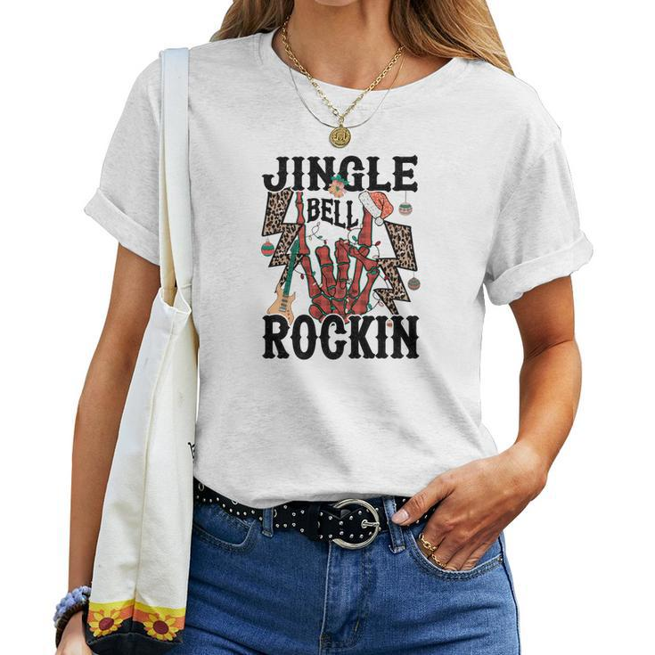 Christmas Skeleton Jingle Bell Rockin Women T-shirt