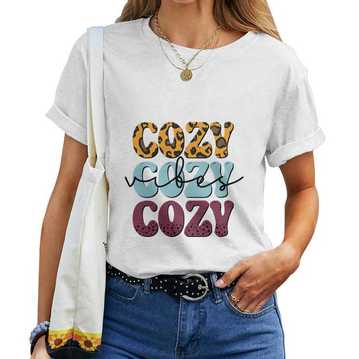 Cozy Vibes Warm Sweater Fall Women T-shirt