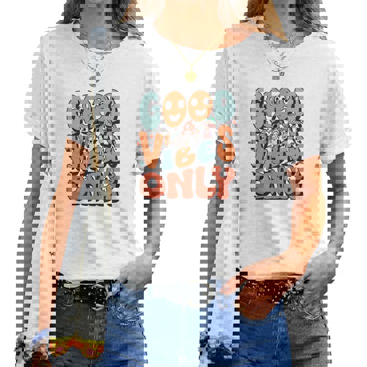 Good Vibes Only Fall Groovy Style Women T-shirt
