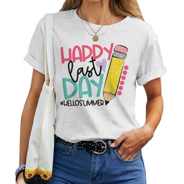 Happy Last Day Of School Teacher Student Hello Summer V2 Women T-shirt