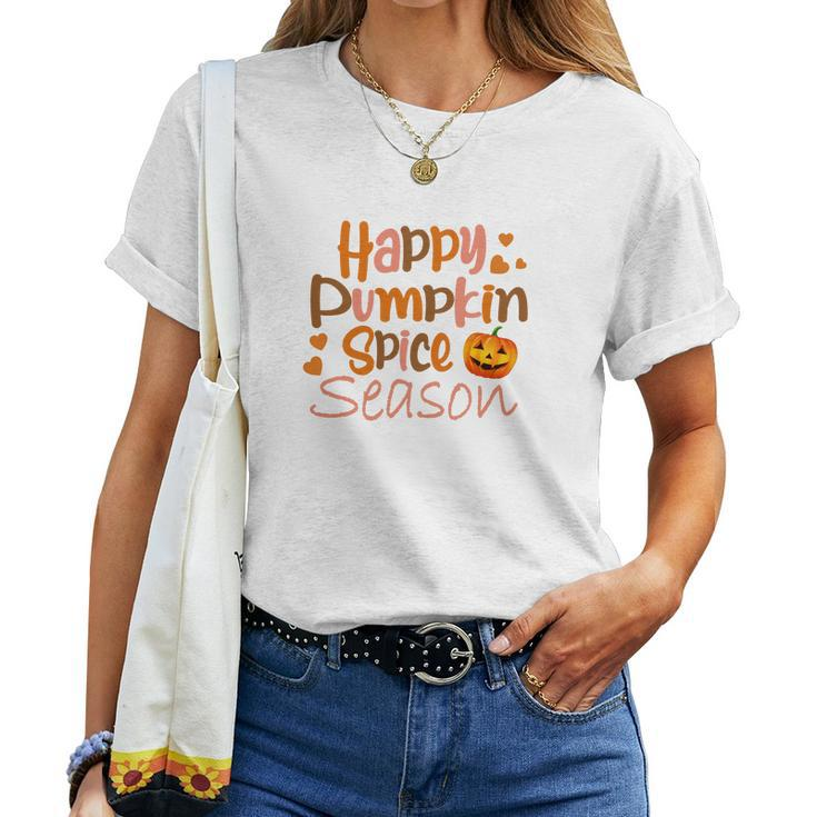 Happy Pumpkin Spice Season Fall Women T-shirt
