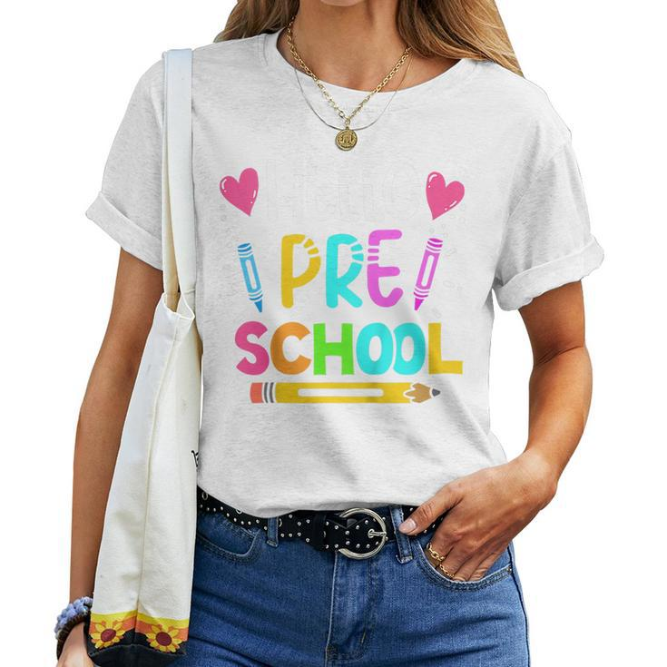 Hello Preschool Retro Cute Teacher Toddler Girls Women T-shirt