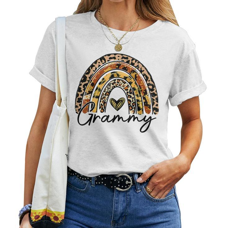 Leopard Rainbow Blessed Grammy Grammy Women T-shirt