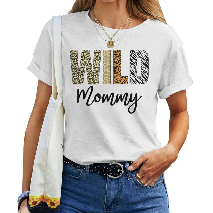 Mommy Of The Wild One Zoo Birthday Safari Jungle Animal Women T-shirt