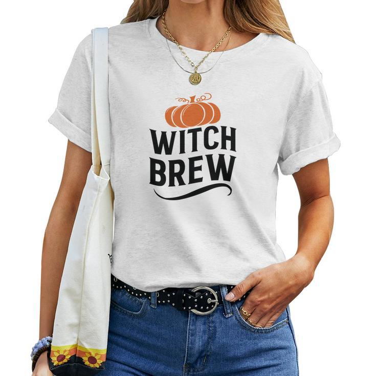 Pumpkin Witch Brew Fall Thanksgiving Women T-shirt