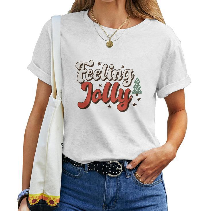 Retro Christmas Feeling Jolly Women T-shirt