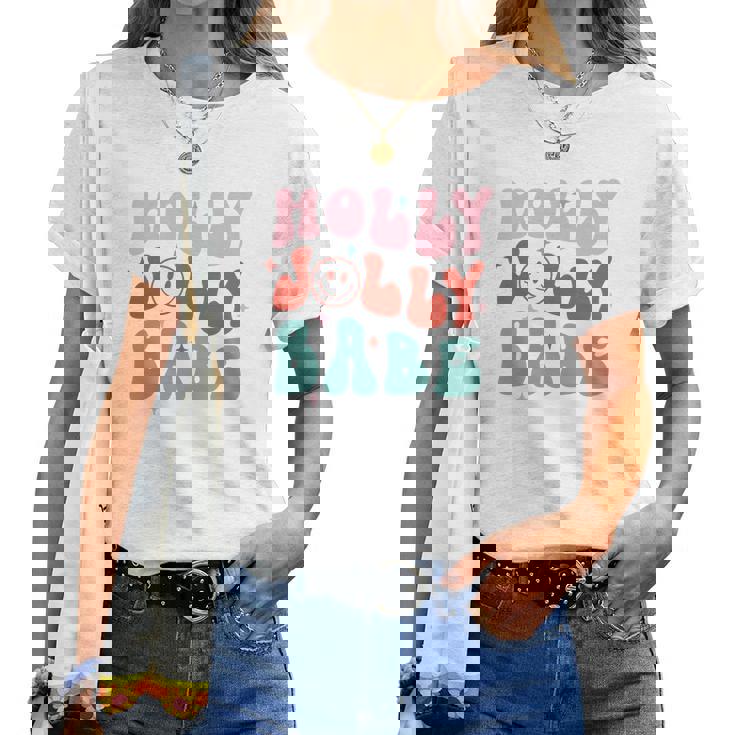 Retro Christmas Holly Jolly Babe V2 Women T-shirt