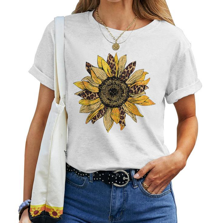 Sunflower For Women Cute Graphic Cheetah Print Women T-shirt