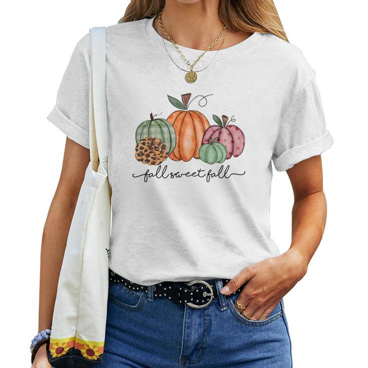 Vintage Autumn Fall Sweet Fall Pumpkin Women T-shirt