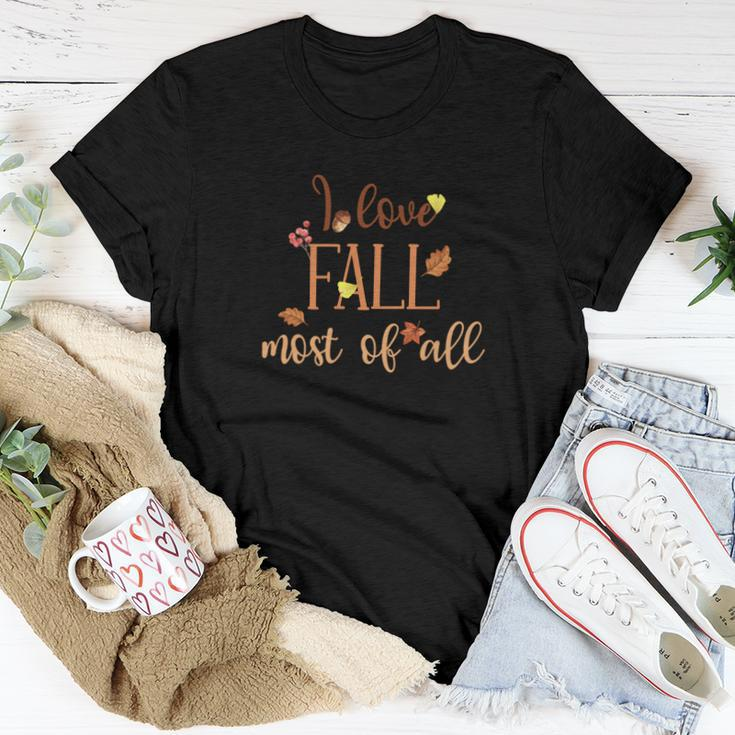 Autumn I Love Fall Most Of All Thanksgiving Women T-shirt Personalized Gifts