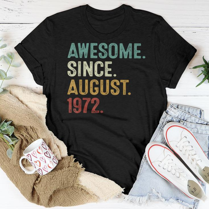 Awesome Since August 1972 50 Years Old 50Th Birthday Women T-shirt Personalized Gifts