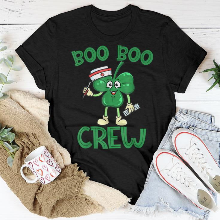 Boo Boo Crew Nurse St Patricks Day Lucky Shamrock Nurse Women T-shirt Personalized Gifts