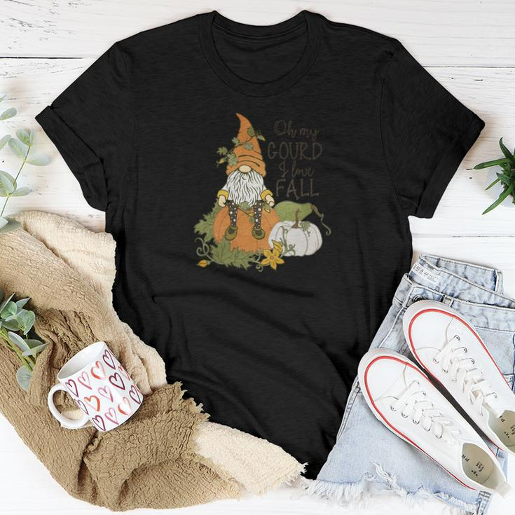 Fall Gnomes Oh My Gourd I Love Fall Women T-shirt Personalized Gifts