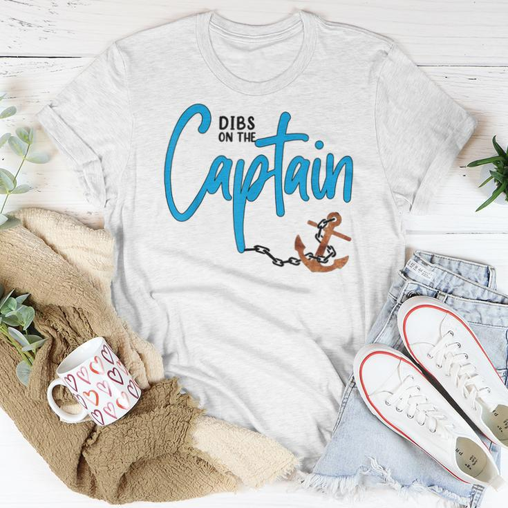 Dibs On The Captain Fire Captain Wife Girlfriend Sailing Women T-shirt Personalized Gifts