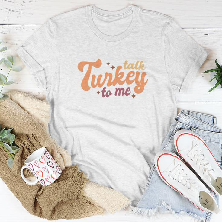 Funny Thanksgiving Talk Turkey To Me Women T-shirt Funny Gifts