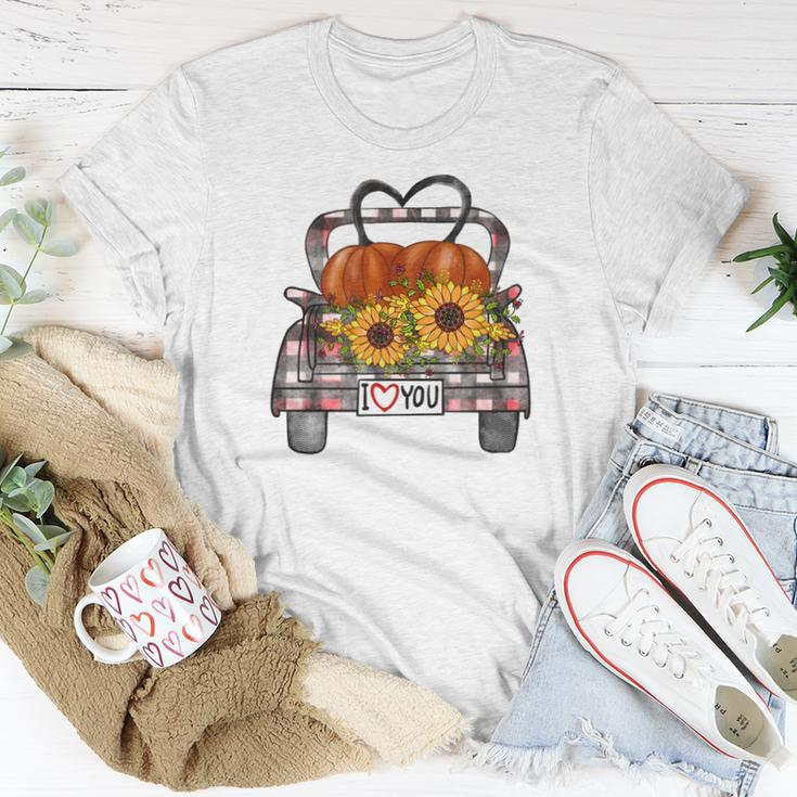 Halloween Fall Vintage Halloween Truck I Love You Women T-shirt Funny Gifts