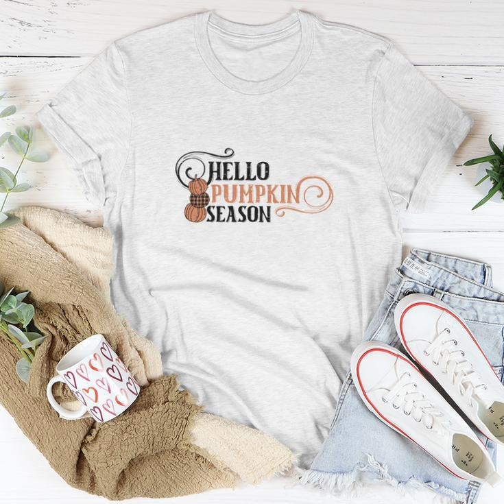 Hello Pumpkin Season Hello Fall Women T-shirt Funny Gifts
