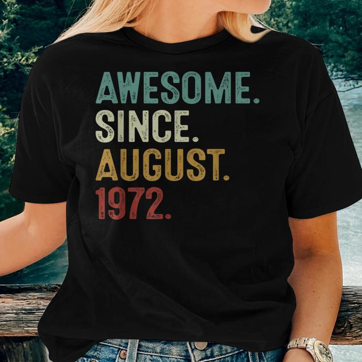 Awesome Since August 1972 50 Years Old 50Th Birthday Women T-shirt Gifts for Her