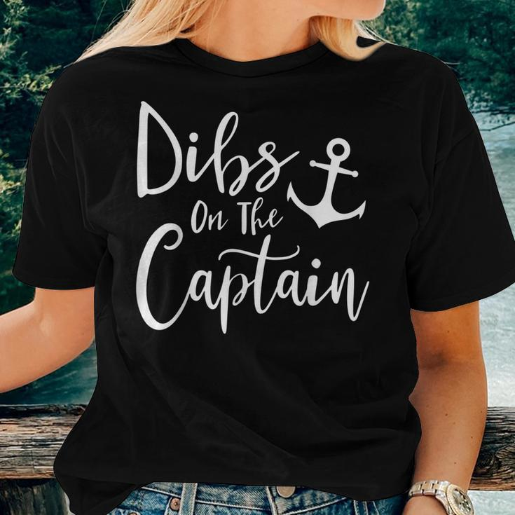 Dibs On The Captain Fire Captain Wife Girlfriend Sailing Women T-shirt Gifts for Her