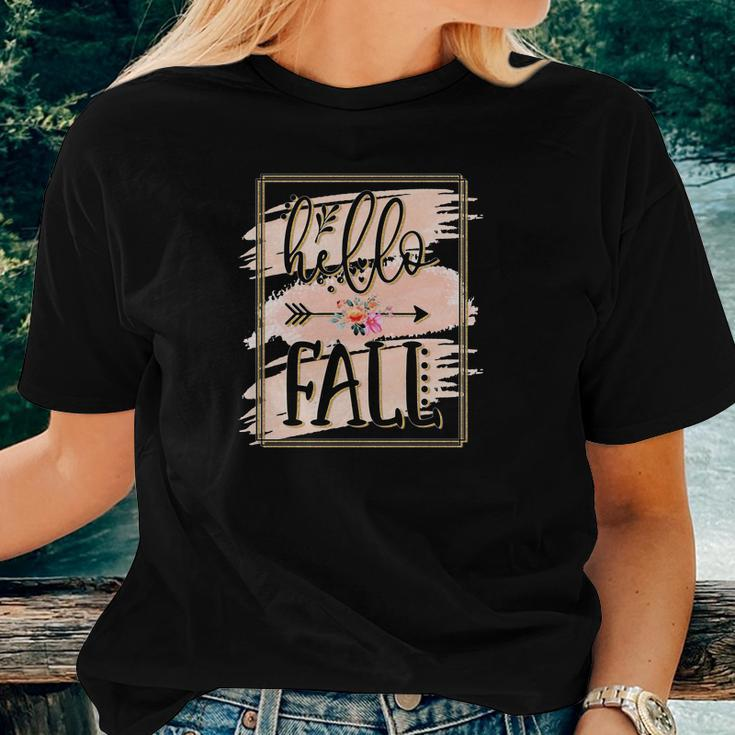 Hello Fall Hello Sweater Weather Women T-shirt Gifts for Her