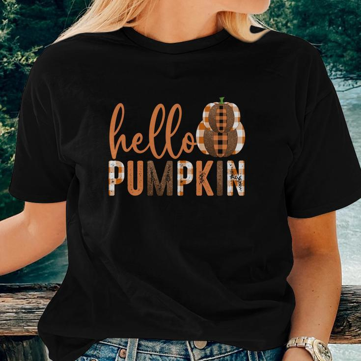 Hello Pumpkin Hello Fall V2 Women T-shirt Gifts for Her