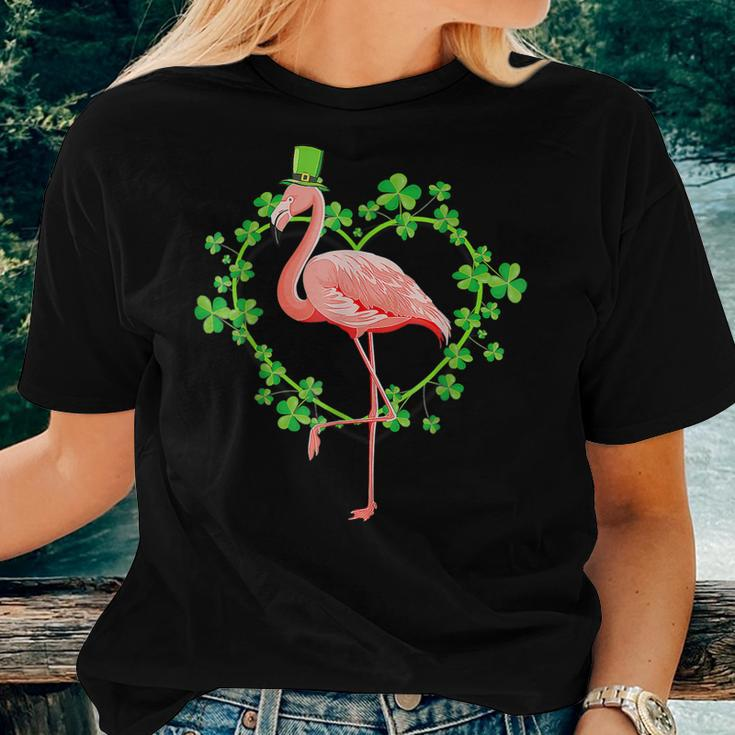 Irish Flamingo Green Lucky St Pattys Saint Patrick Day 2022 Women T-shirt Gifts for Her