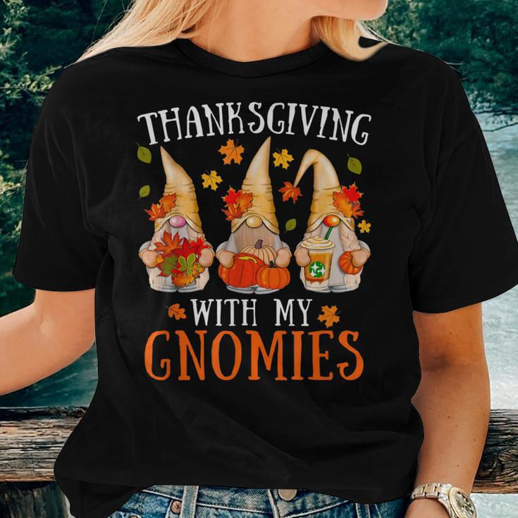 Thanksgiving With My Gnomies For Women Gnomies Lover Women T-shirt Gifts for Her