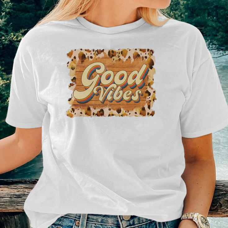 Boho Vintage Retro Vintage Good Vibes Women T-shirt Gifts for Her