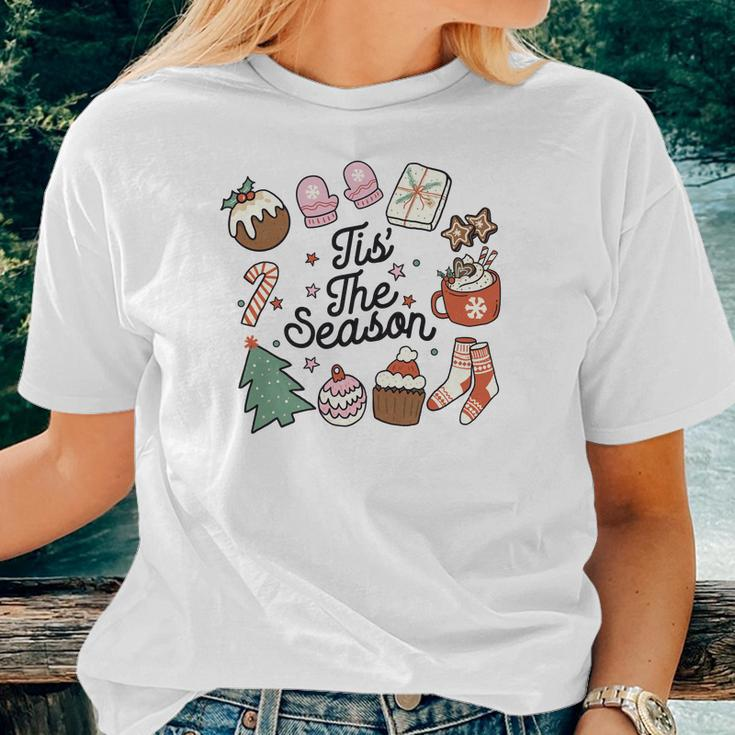 Christmas Retro Tis The Season Women T-shirt Gifts for Her