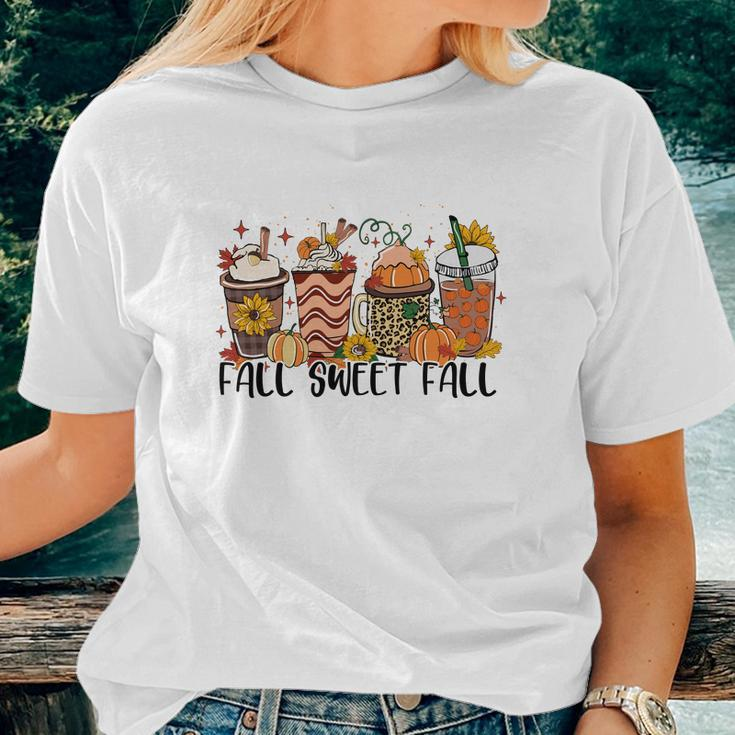Fall Sweet Fall Thanksgiving Women T-shirt Gifts for Her
